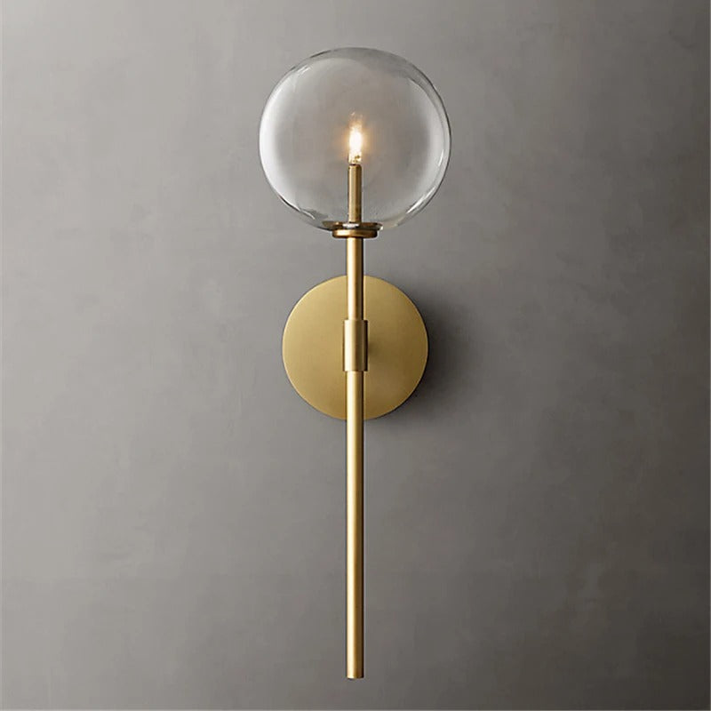 Hillevi - Retro Clear Glass Wall Lamp