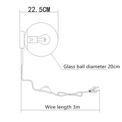 Revna - Nordic Glass Ball Wall Lamp